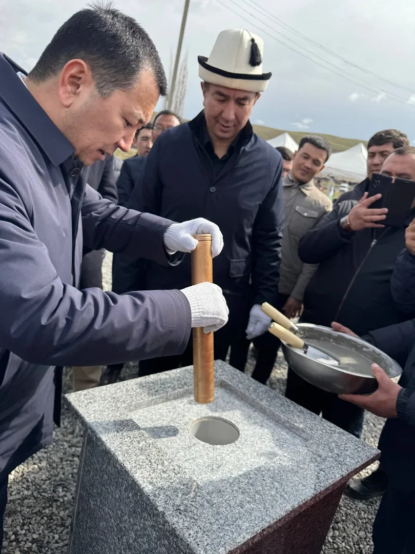 В Базар-Коргоне заложили капсулу под строительство ирригационной системы