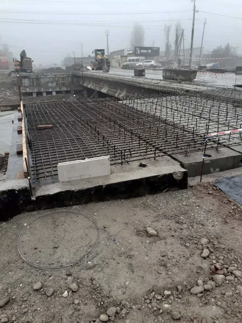 On the Lebedinovka - HPP-5 route in Bishkek, work continues on the expansion of the bridge
