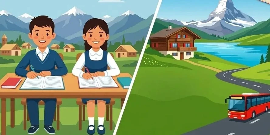 Prize - Trip to Switzerland. OJSC "Kyrgyz Post" announced a competition for school students.
