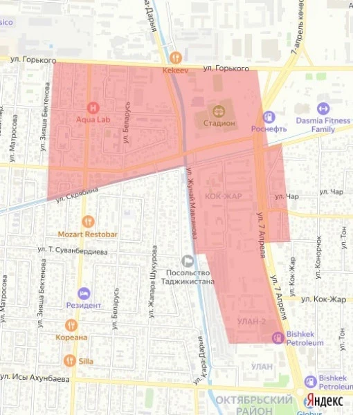 19-мартта Бишкектин эки районунда суунун берилиши токтотулат (карта)