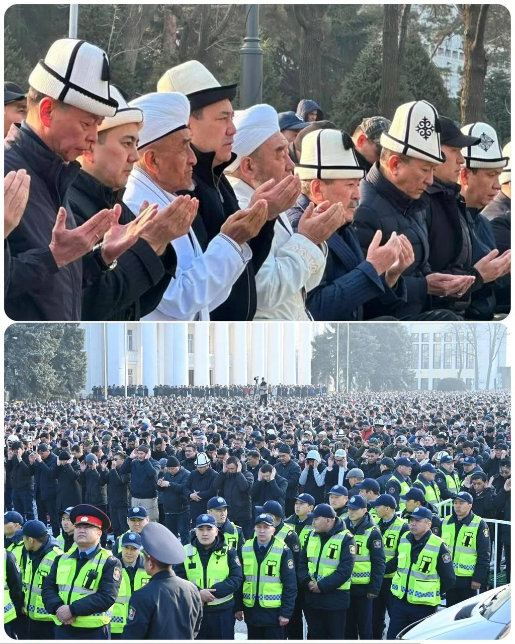 Глава МВД лично проверил соблюдение правопорядка на Айт-намазе в Бишкеке