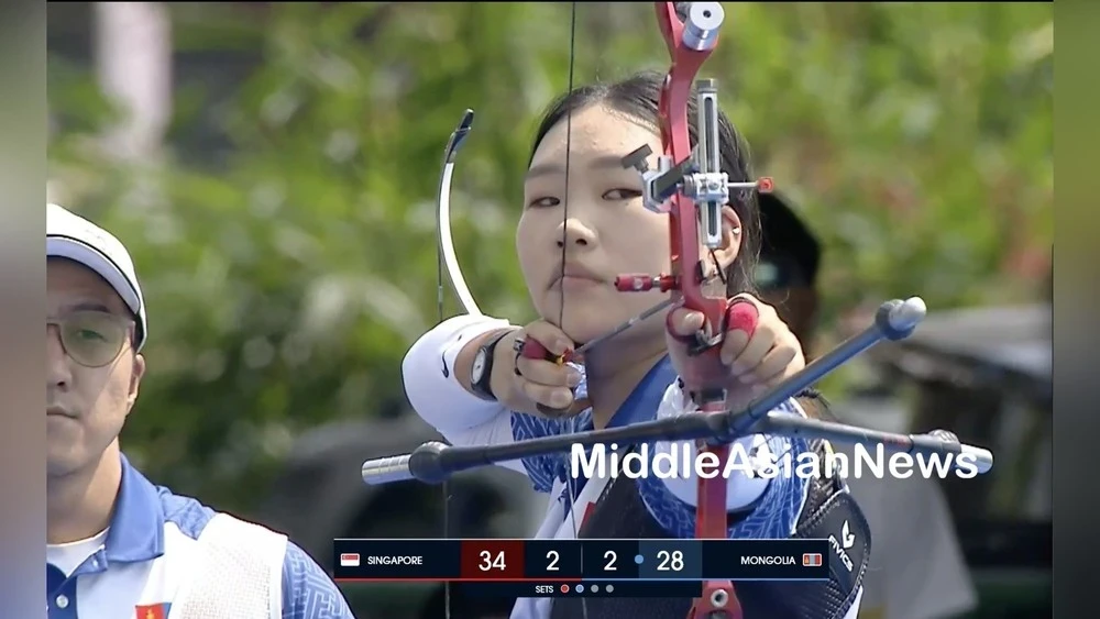 Mongolia Won the Gold Medal in the Mixed Team Event of Archery at the Asian Cup