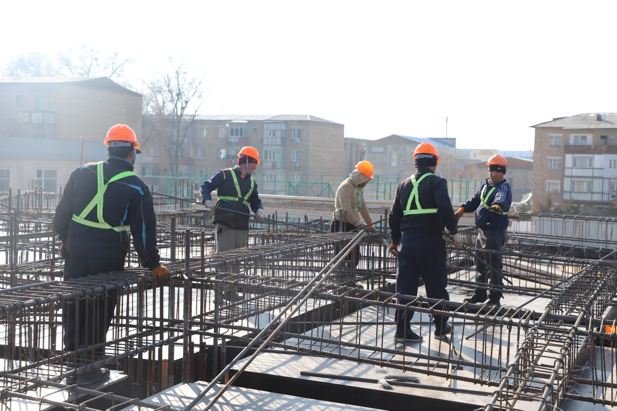 A new building of Talas State University is being constructed in Talas.