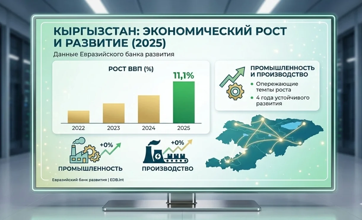 ВВП +11,1%. Кыргызстан Евразия аймагында жогорку өнүгүү темптерин сактап жатат