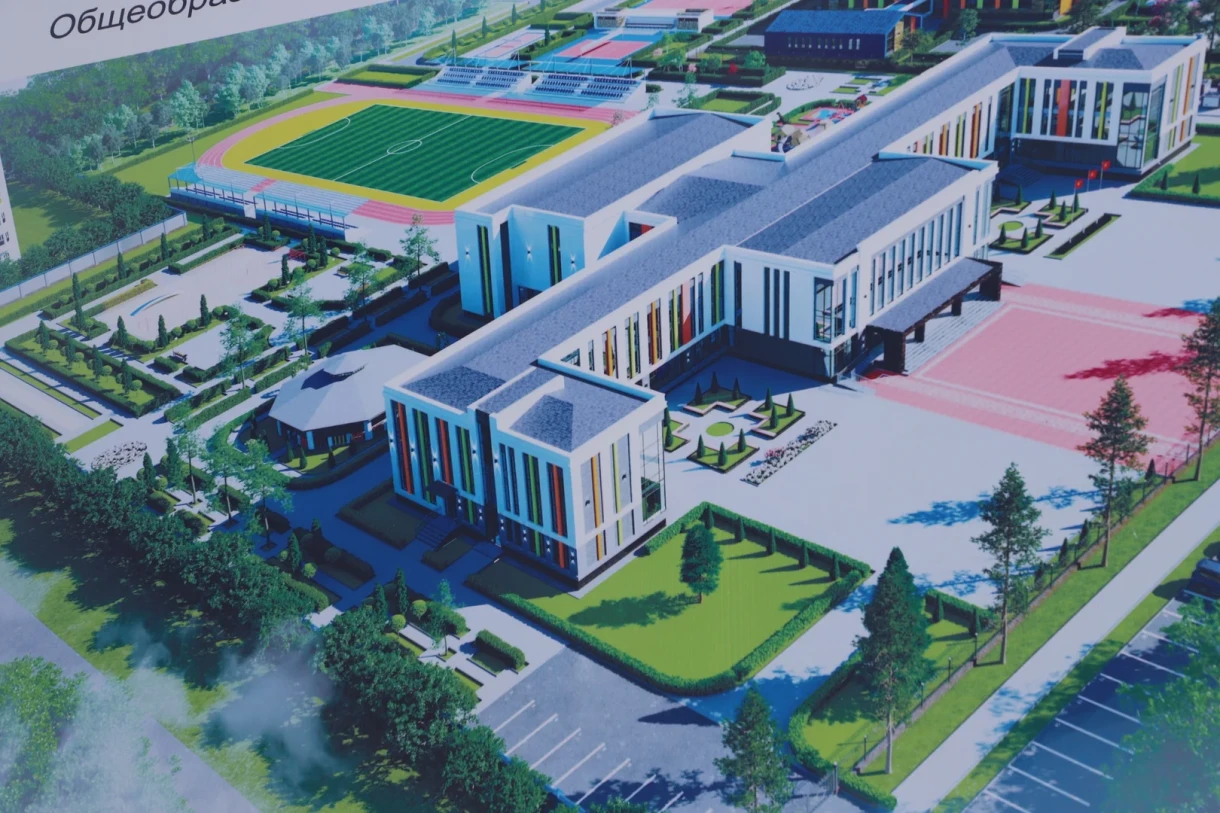 В Таласе строится президентский лицей «Акылман»