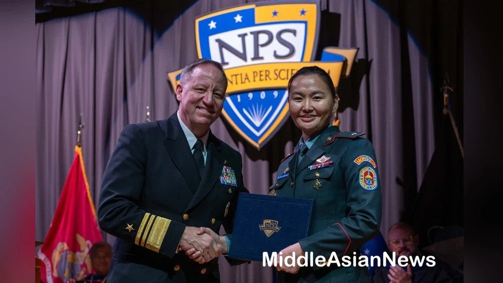 Major Zolzharhal successfully defended her master's thesis at the U.S. Naval Postgraduate School