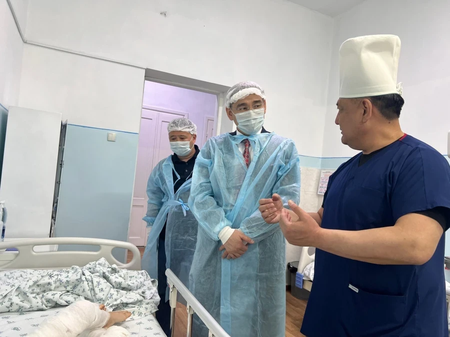 The Minister of Health visited a child who was injured by dog bites
